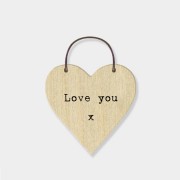 Little Wooden Heart Sign - Love you